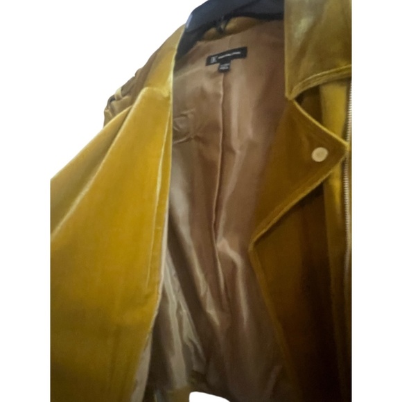 INC International Concepts Glam Velvet Gold Moto Jacket Blazer XL NWT Yellow - Picture 8 of 15